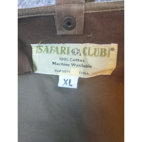 Safari Club Mens XL Khaki Cotton Fishing Utility Vest Multi Pocket Photography - Picture 14 of 14